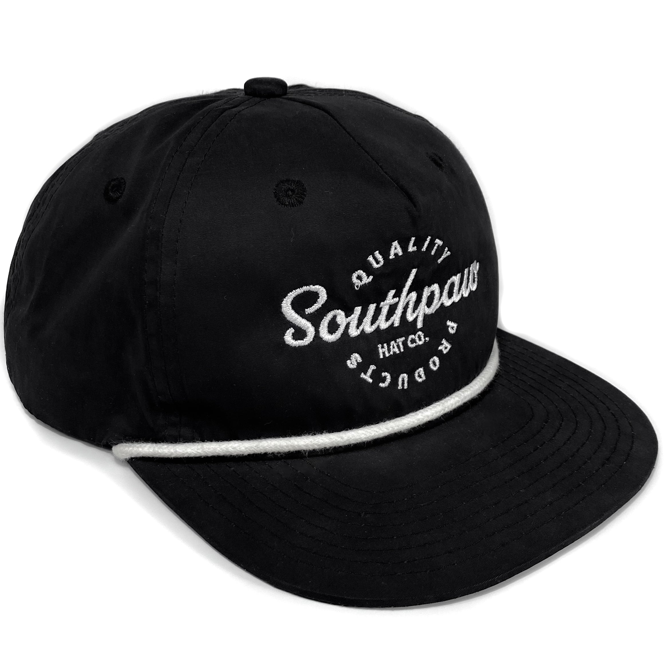 Southpaw Signature Classic Rope Snapback Hat Black Southpaw Hat Company