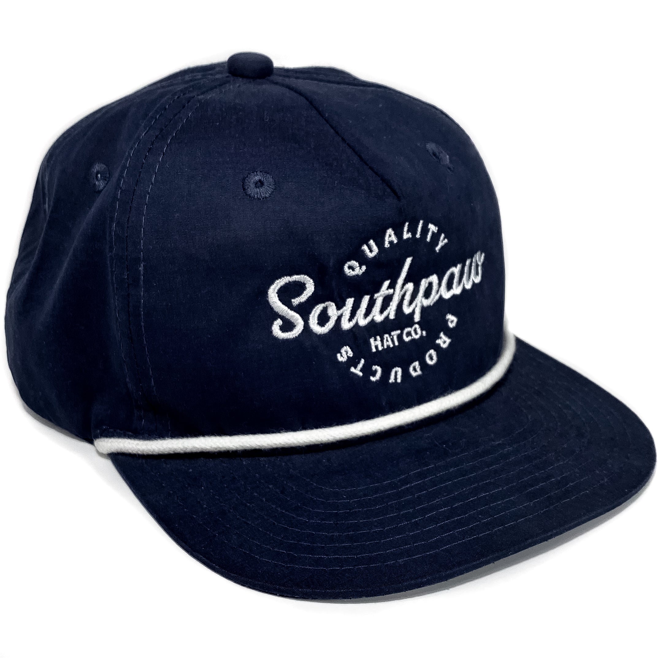 Southpaw Signature Classic Rope Snapback Hat Navy Blue Southpaw Hat
