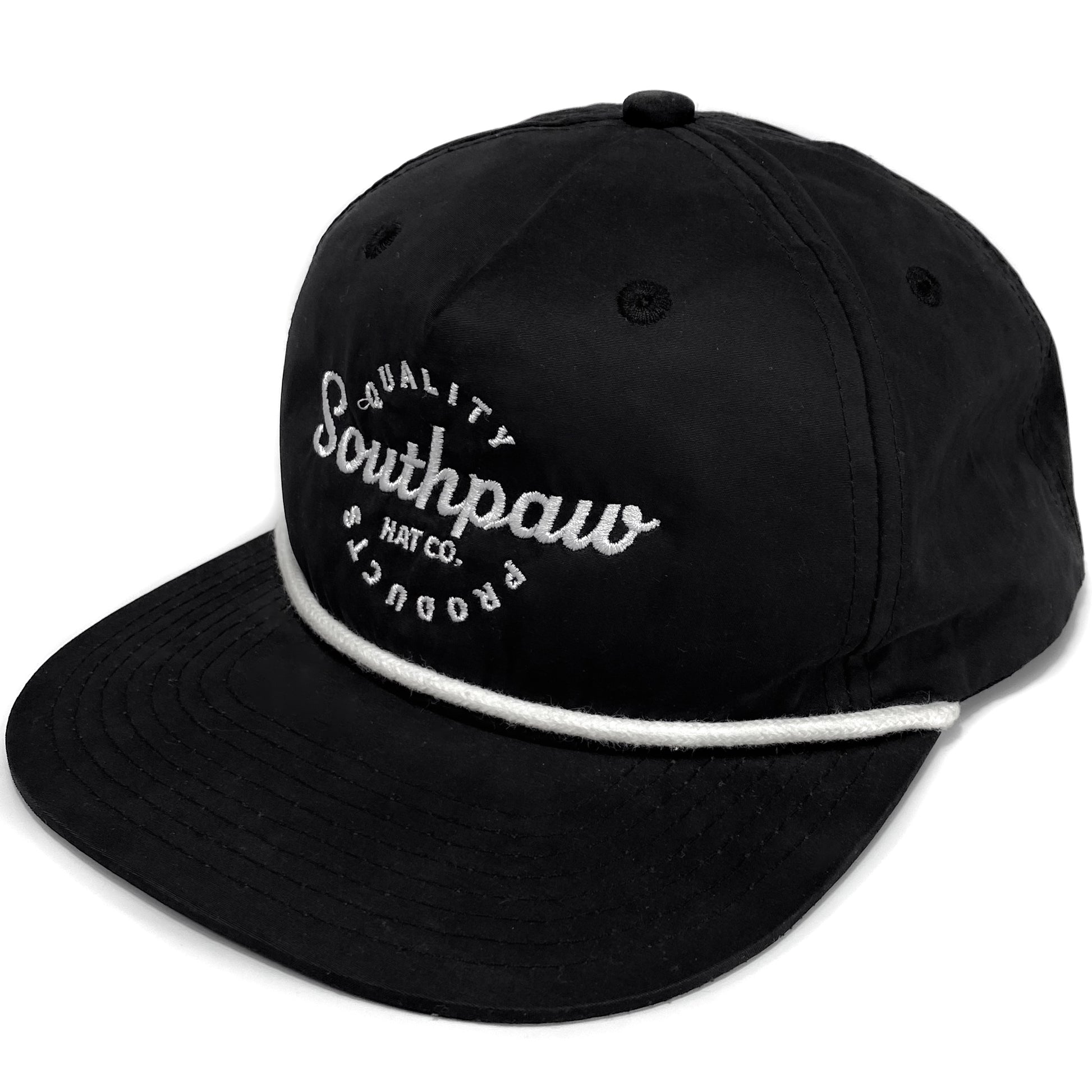 Southpaw Signature Classic Rope Snapback Hat | Black – Southpaw Hat Company