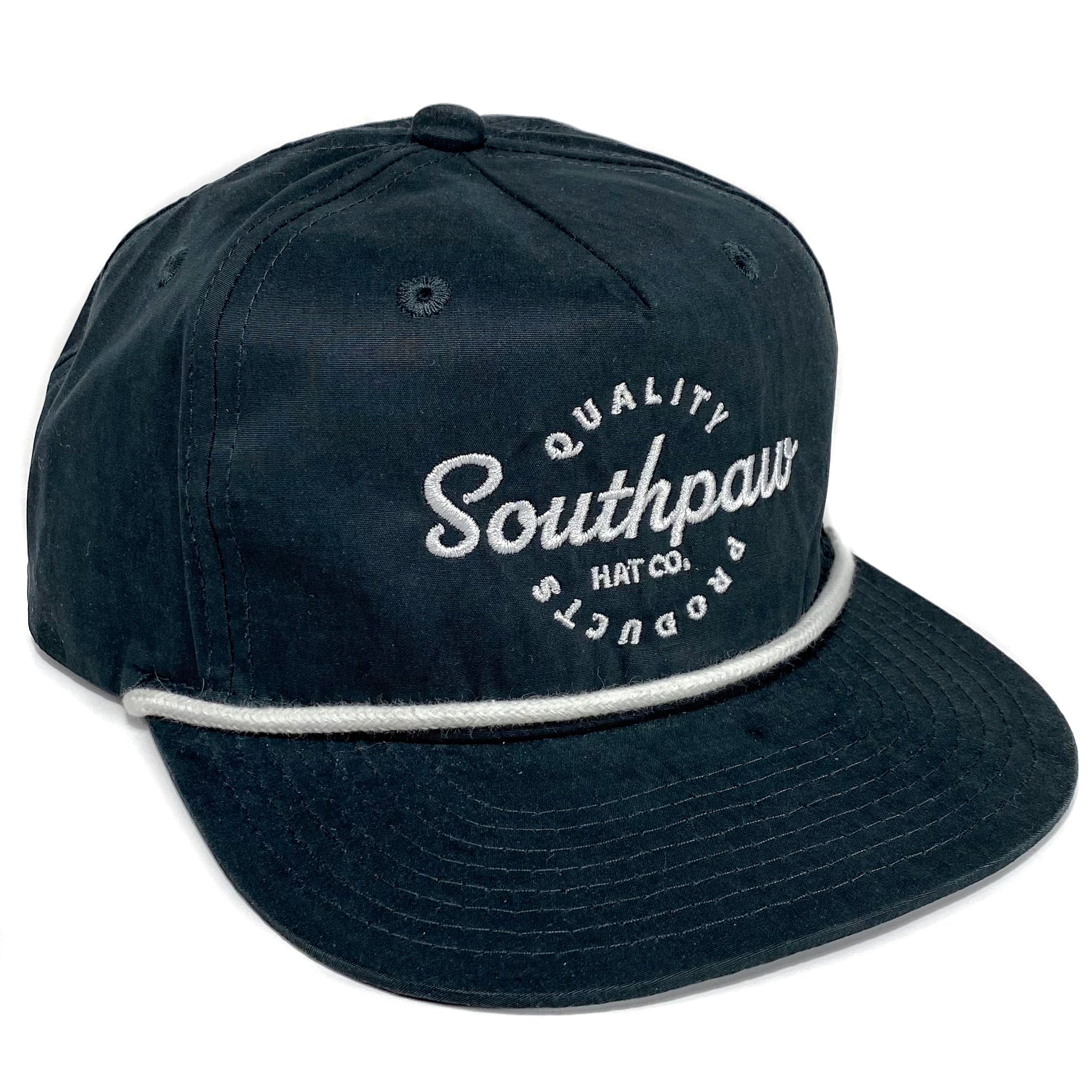 Southpaw Signature Classic Rope Snapback Hat | Charcoal – Southpaw Hat ...