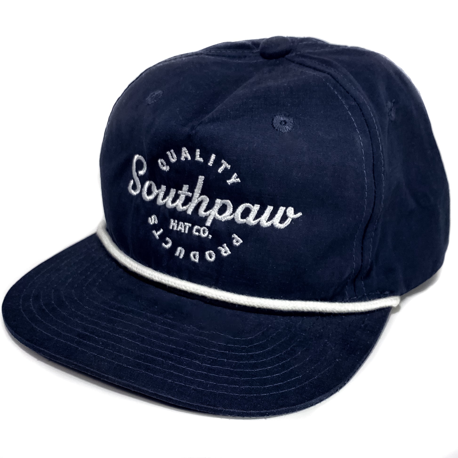 Southpaw Signature Classic Rope Snapback Hat Navy Blue Southpaw Hat